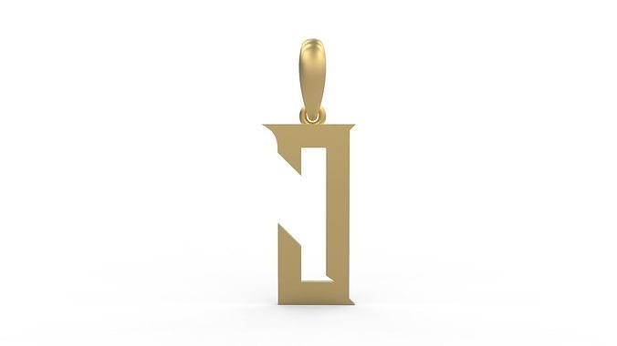 Initial Letters Pendant Crawler J 3D print model