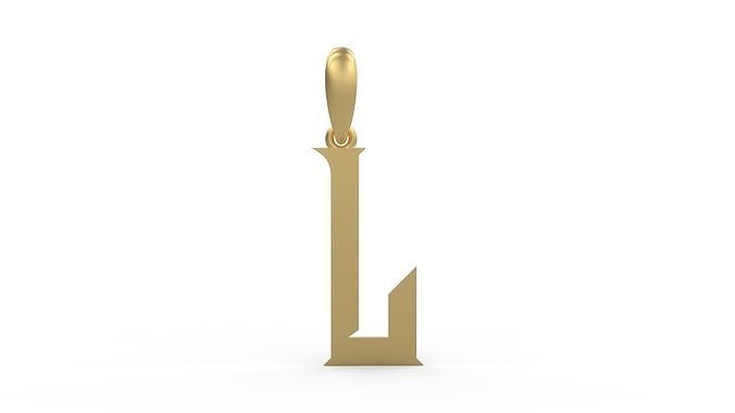 Initial Letters Pendant Crawler L 3D print model