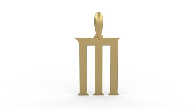 Initial Letters Pendant Crawler M 3D print model
