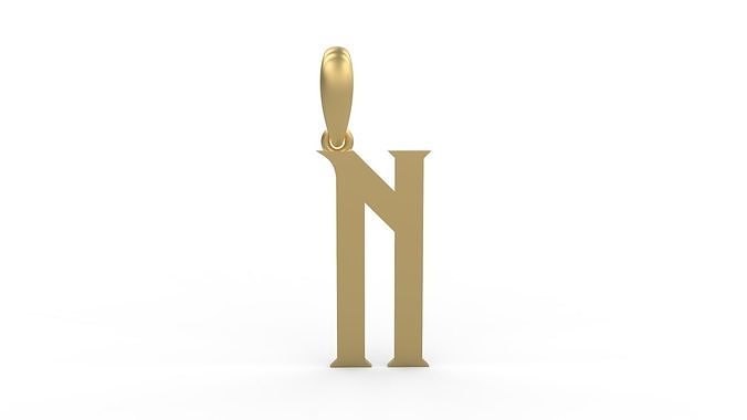 Initial Letters Pendant Crawler N 3D print model
