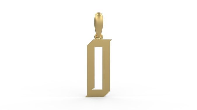 Initial Letters Pendant Crawler O 3D print model