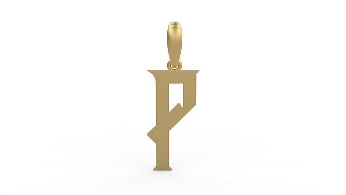 Initial Letters Pendant Crawler P 3D print model