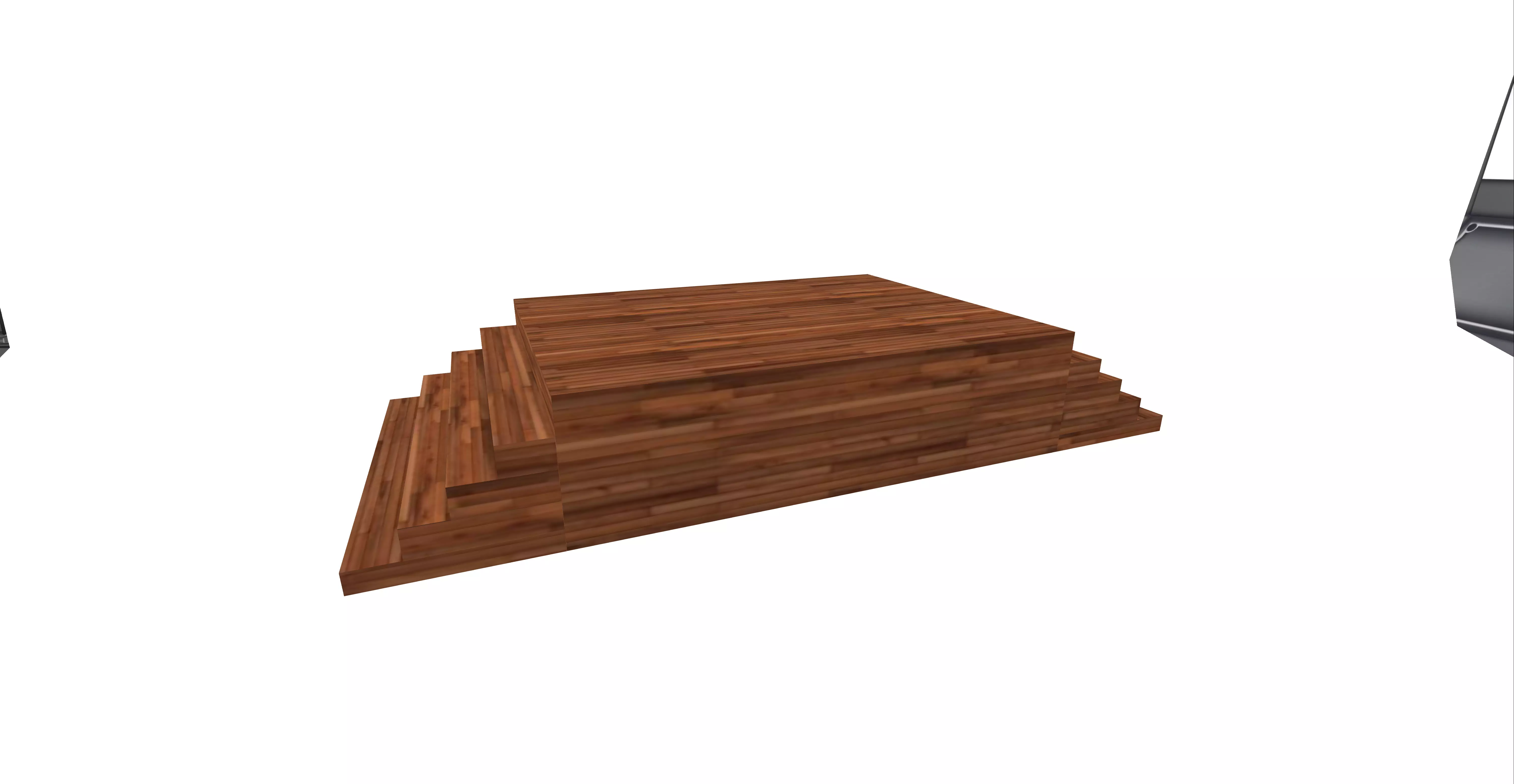 SIMPLE WOOD STAGE Free low-poly 3D model