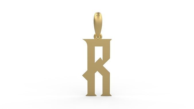 Initial Letters Pendant Crawler R 3D print model