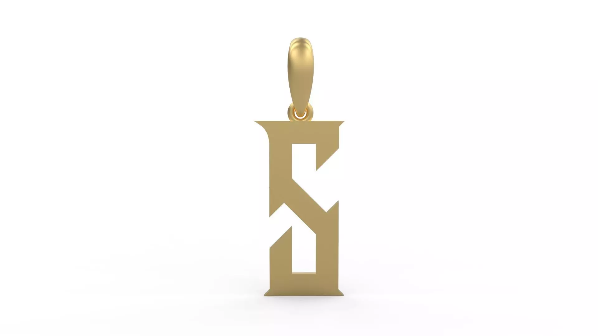 Initial Letters Pendant Crawler S 3D print model_0