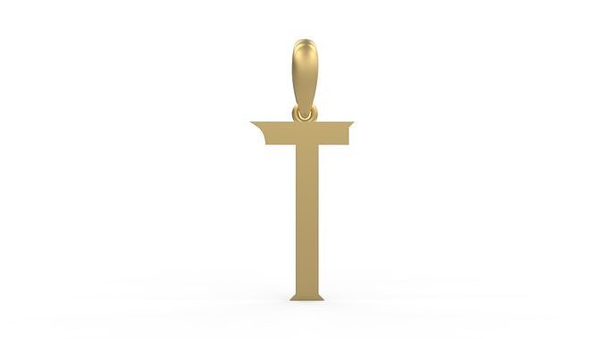 Initial Letters Pendant Crawler T 3D print model