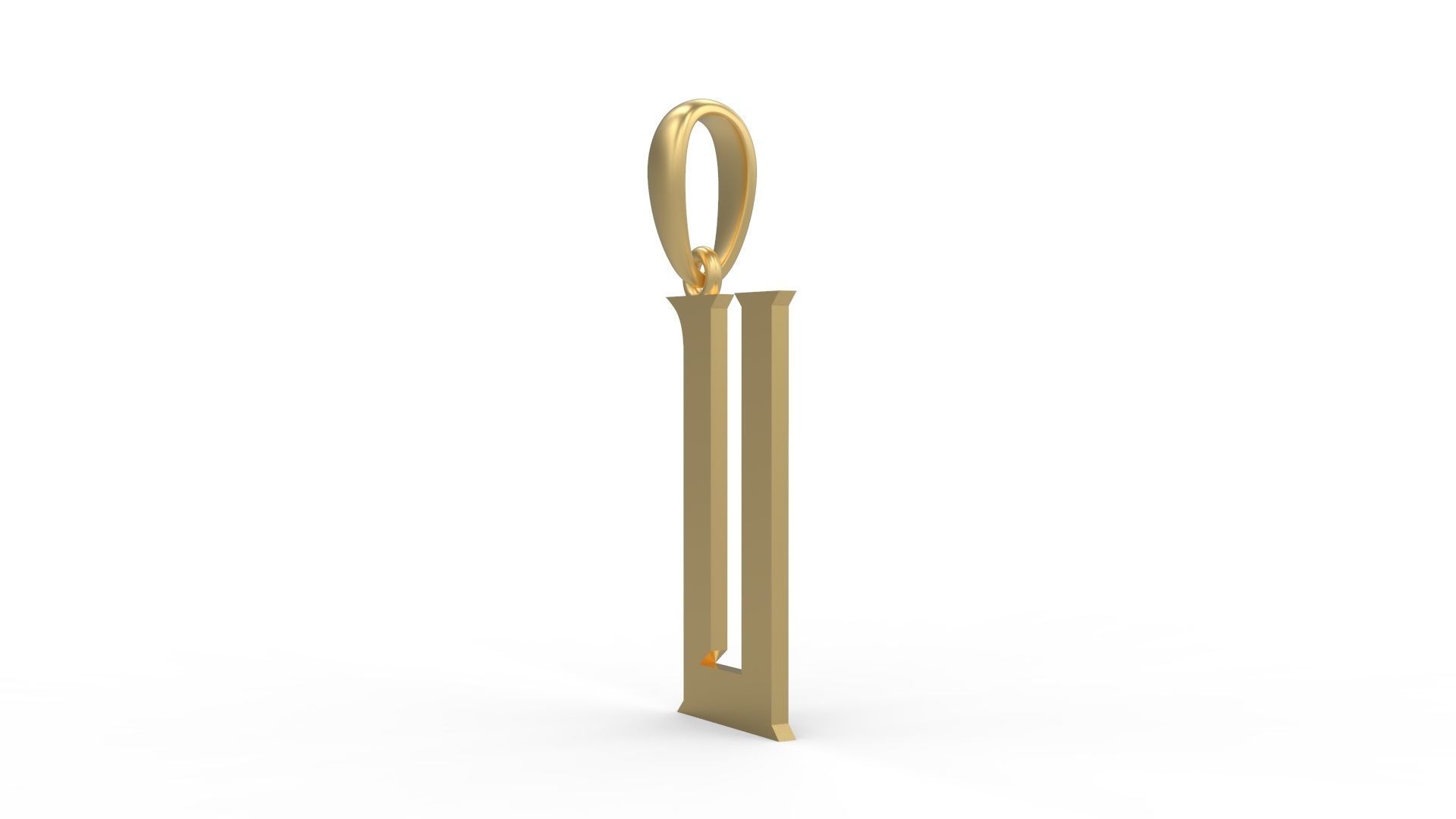 Initial Letters Pendant Crawler U 3D print model_1