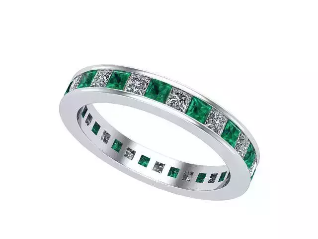 Emerald Diamond Band
