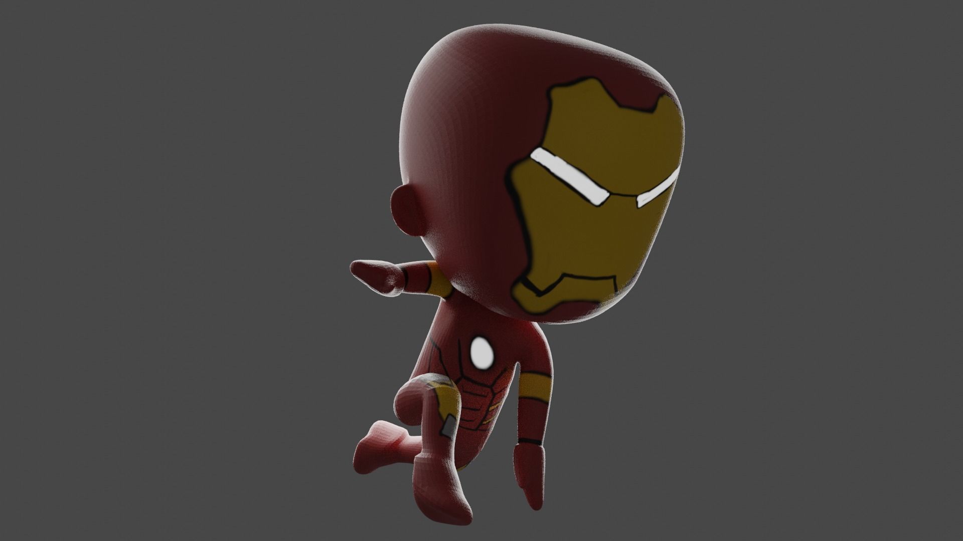 Iron Man Redesigned Low-poly 3D model_4