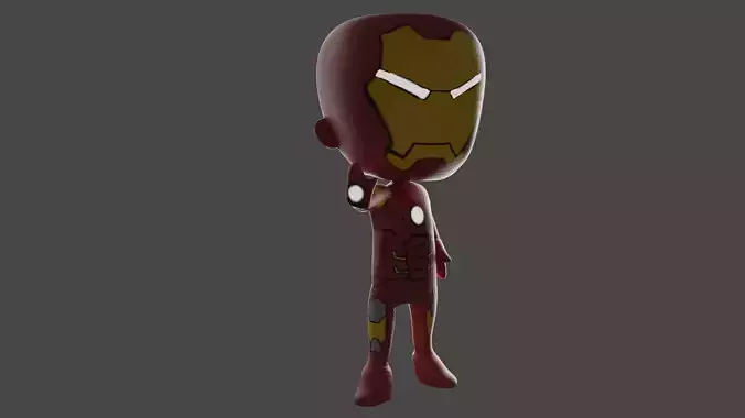 Iron Man Redesigned Low-poly 3D model