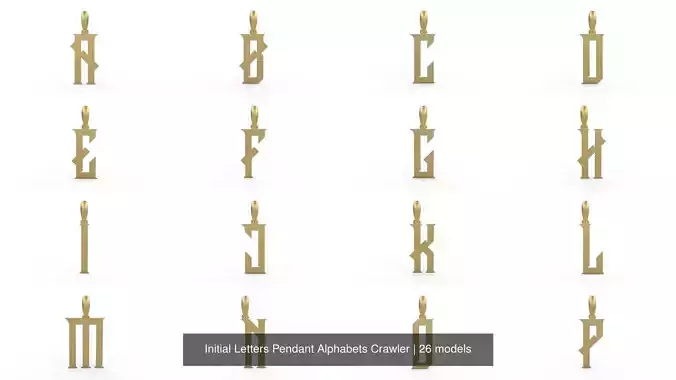 Initial Letters Pendant Alphabets Crawler