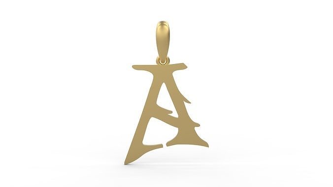 Initial Letters Pendant Creator Campo A 3D print model