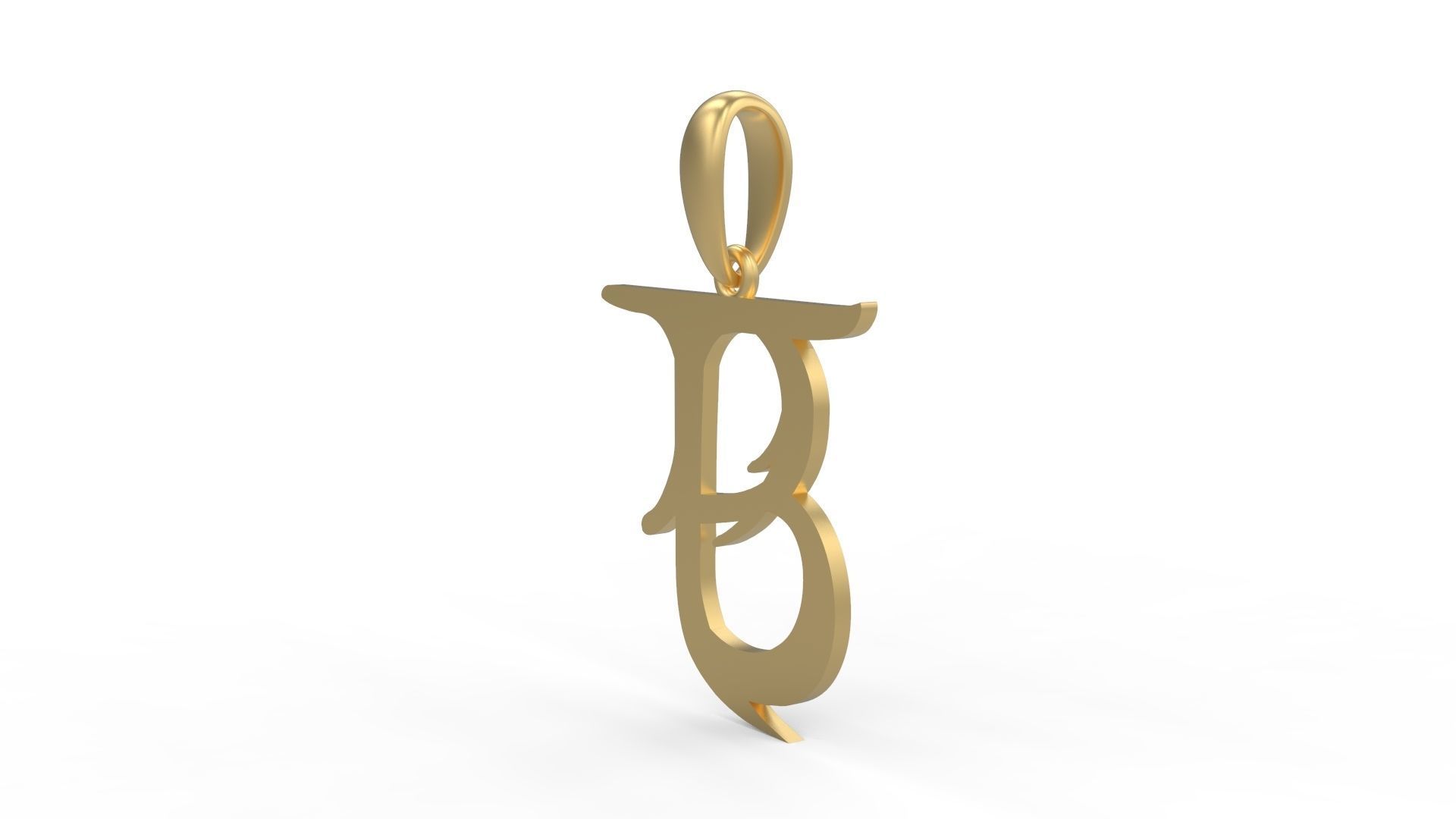 Initial Letters Pendant Creator Campo B 3D print model_1