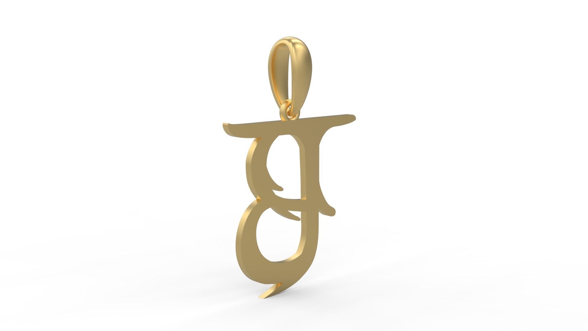 Initial Letters Pendant Creator Campo B 3D print model_3