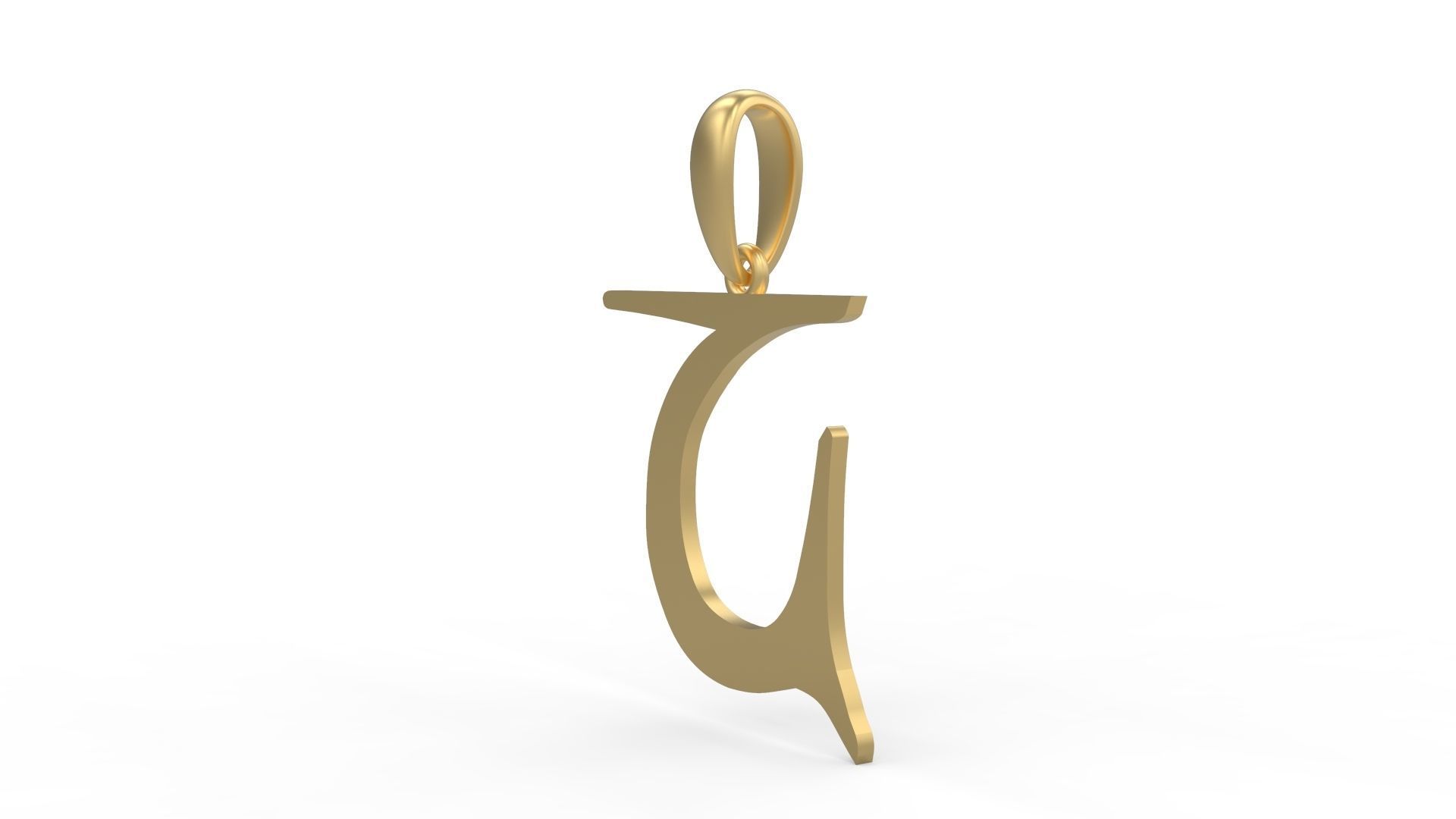Initial Letters Pendant Creator Campo C 3D print model_1