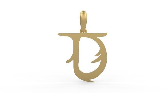 Initial Letters Pendant Creator Campo D 3D print model