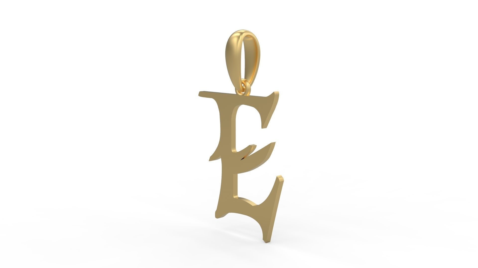 Initial Letters Pendant Creator Campo E 3D print model_1