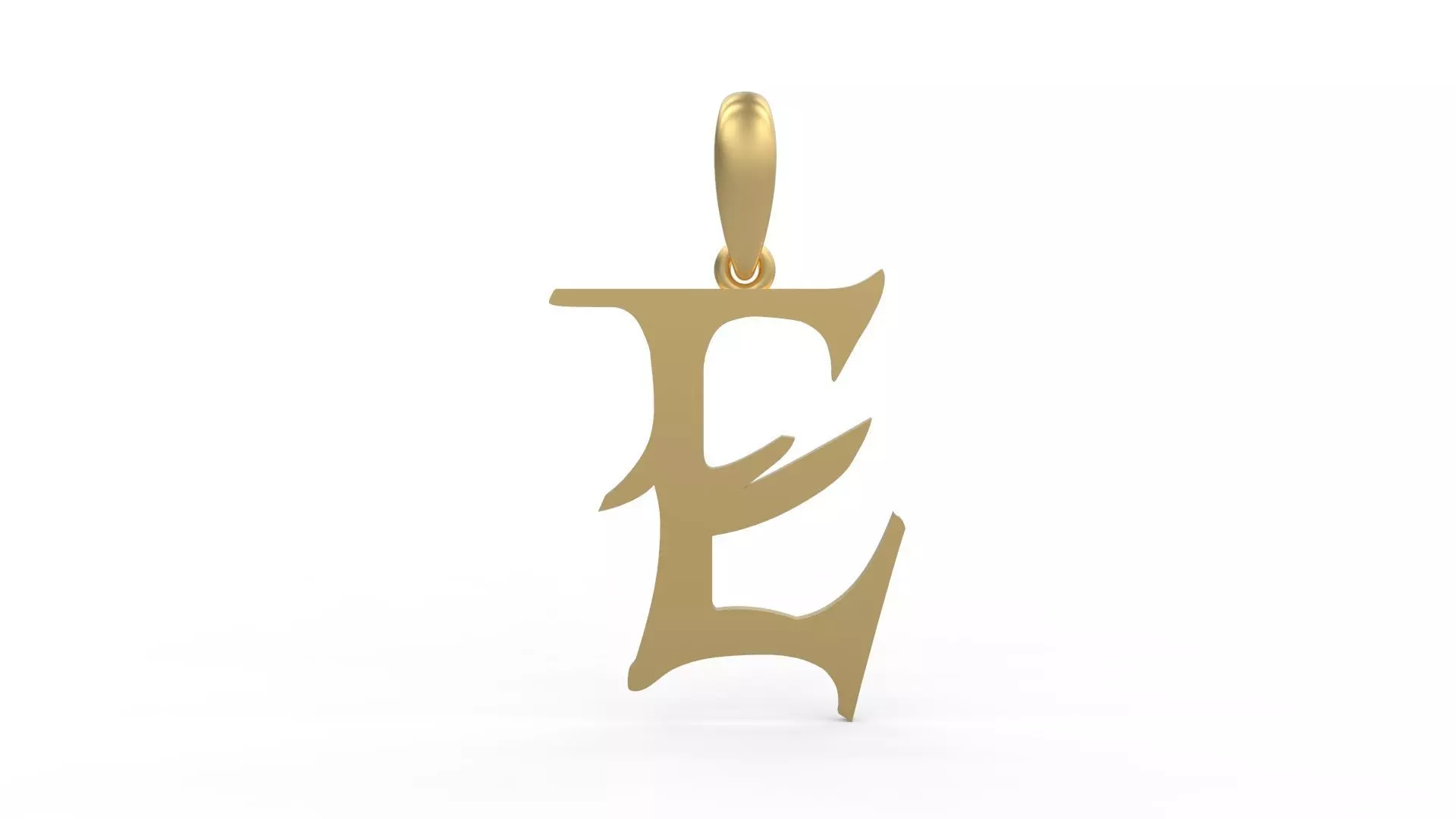 Initial Letters Pendant Creator Campo E 3D print model_0