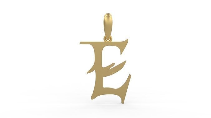 Initial Letters Pendant Creator Campo E 3D print model