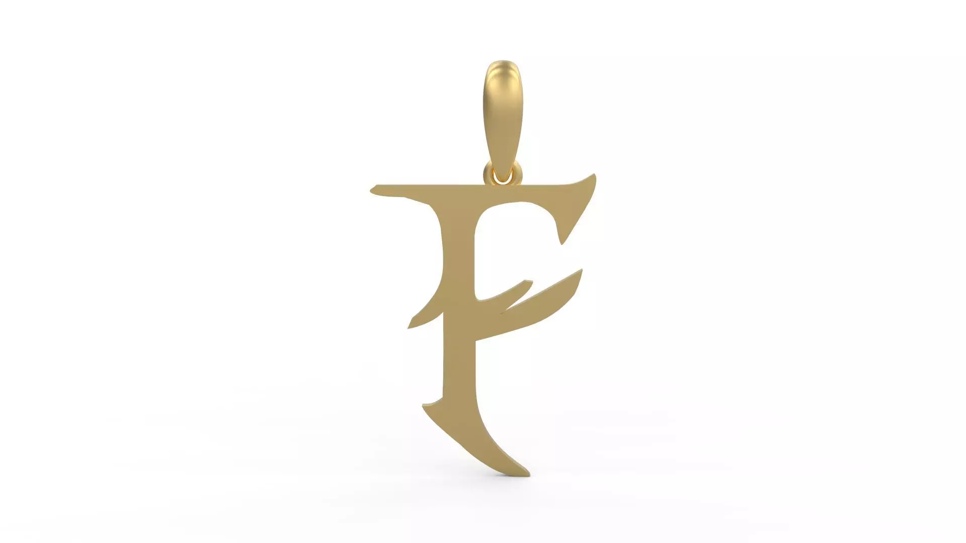 Initial Letters Pendant Creator Campo F 3D print model_0