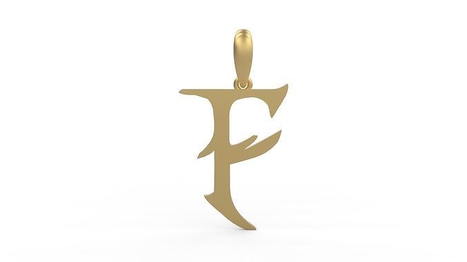 Initial Letters Pendant Creator Campo F 3D print model