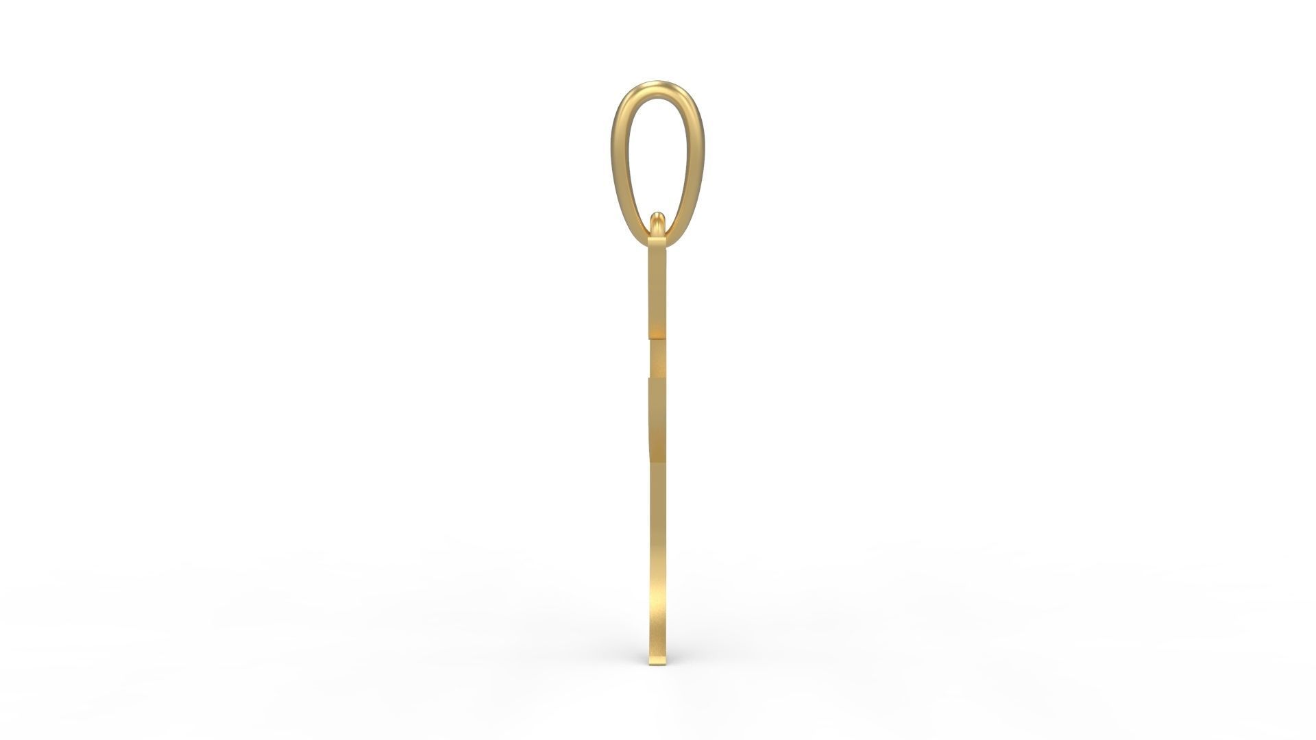 Initial Letters Pendant Creator Campo F 3D print model_2