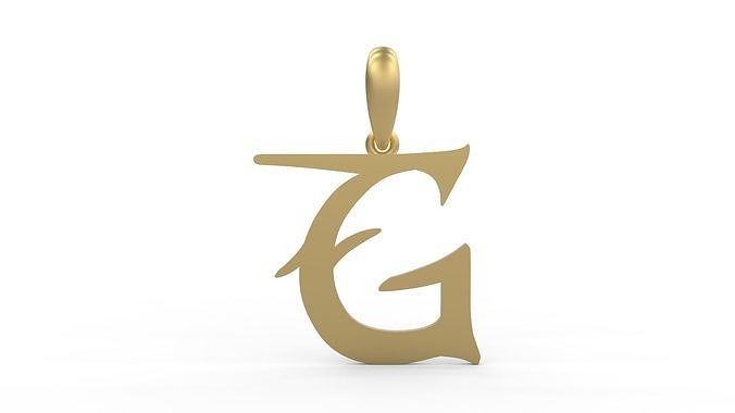 Initial Letters Pendant Creator Campo G 3D print model