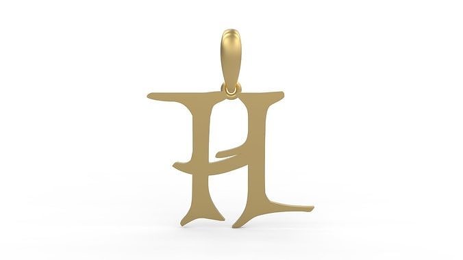 Initial Letters Pendant Creator Campo H 3D print model