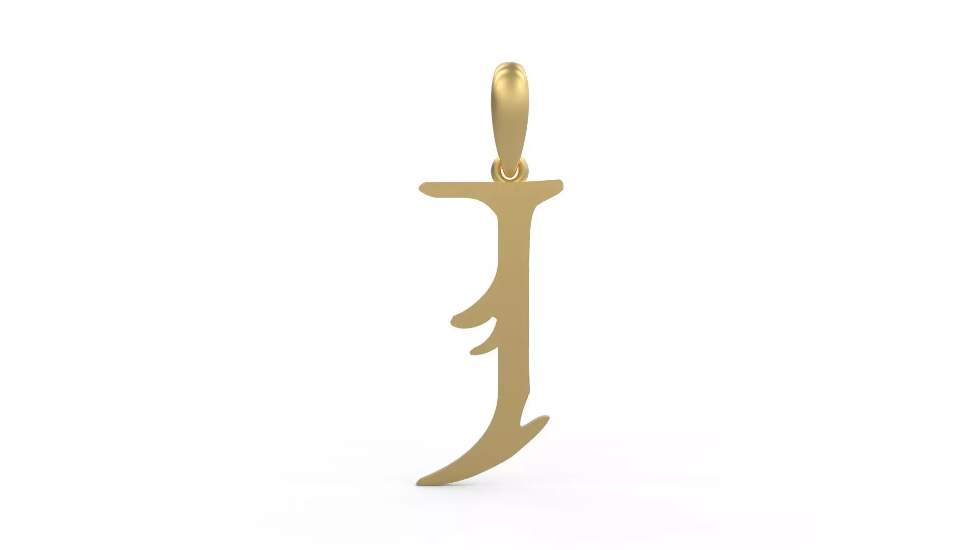 Initial Letters Pendant Creator Campo J 3D print model_0