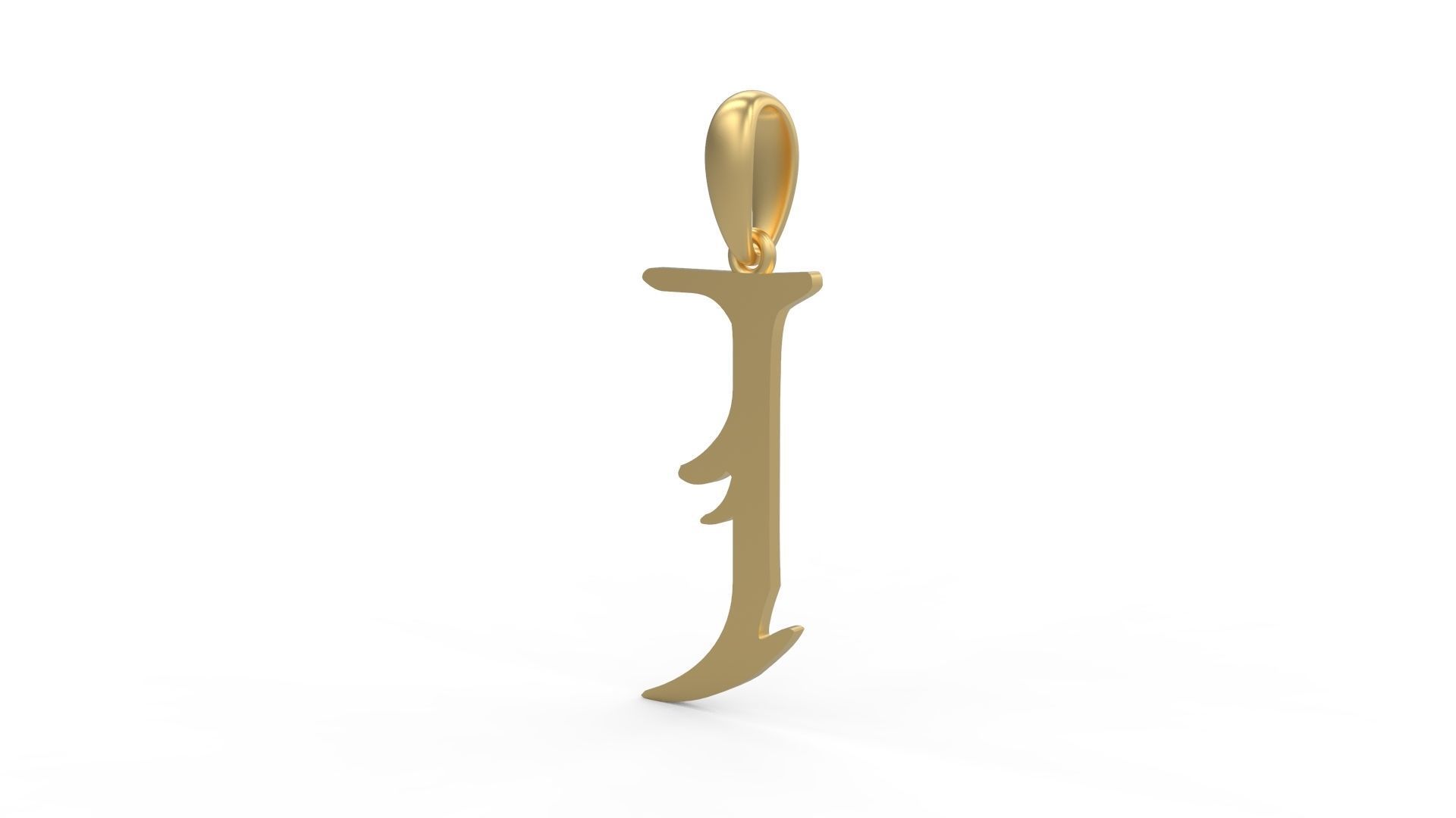Initial Letters Pendant Creator Campo J 3D print model_1