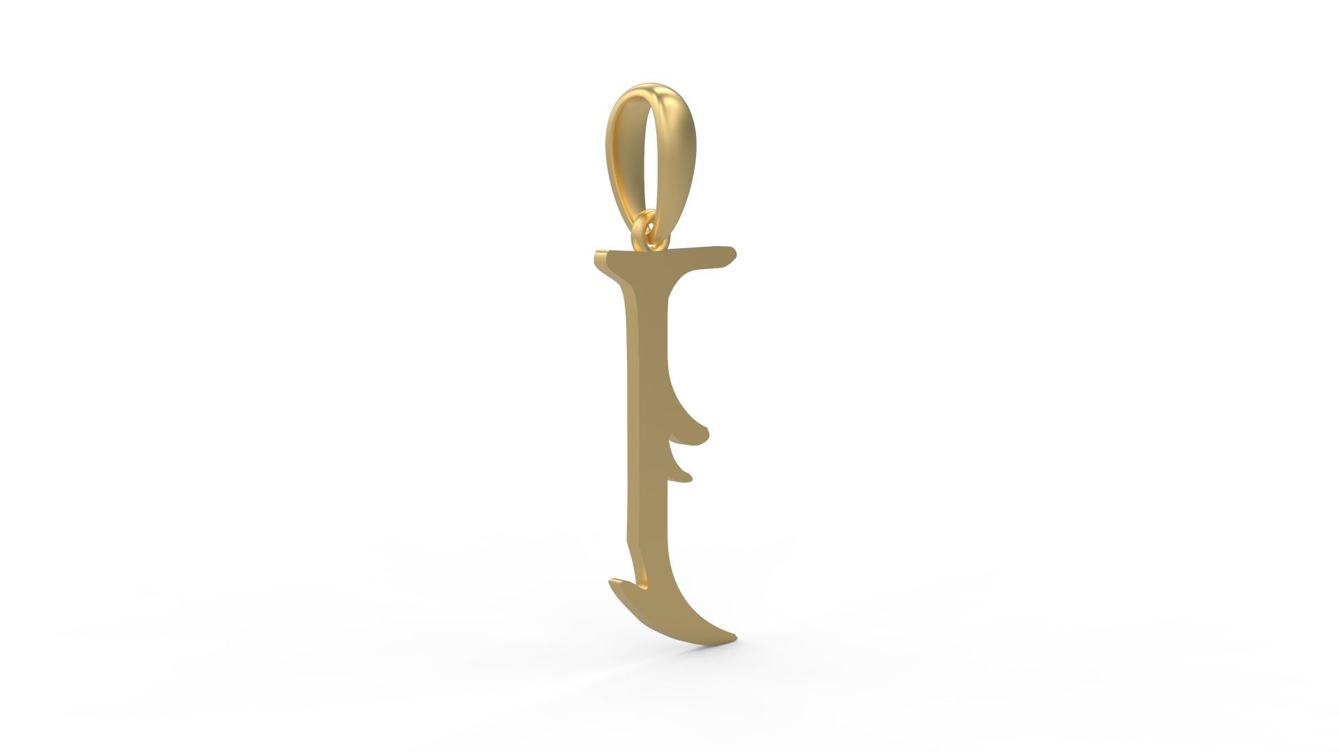 Initial Letters Pendant Creator Campo J 3D print model_3