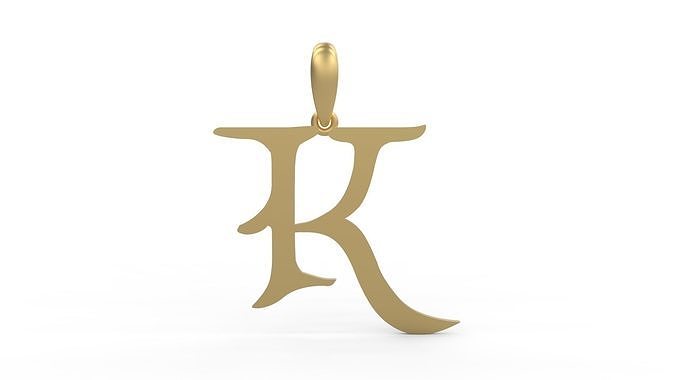 Initial Letters Pendant Creator Campo K 3D print model