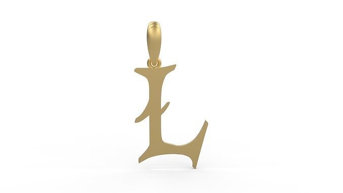 Initial Letters Pendant Creator Campo L 3D print model