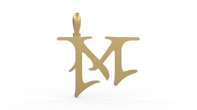 Initial Letters Pendant Creator Campo M 3D print model