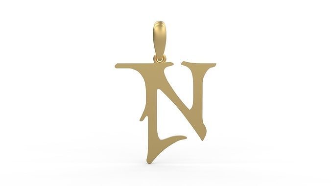 Initial Letters Pendant Creator Campo N 3D print model