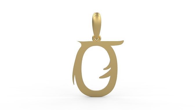 Initial Letters Pendant Creator Campo O 3D print model