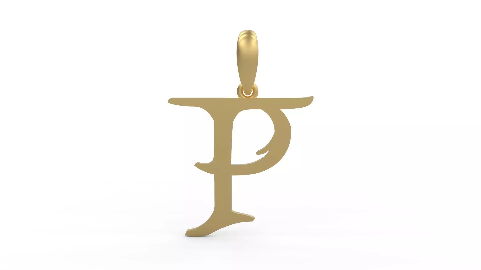 Initial Letters Pendant Creator Campo P 3D print model_0