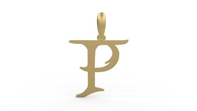 Initial Letters Pendant Creator Campo P 3D print model