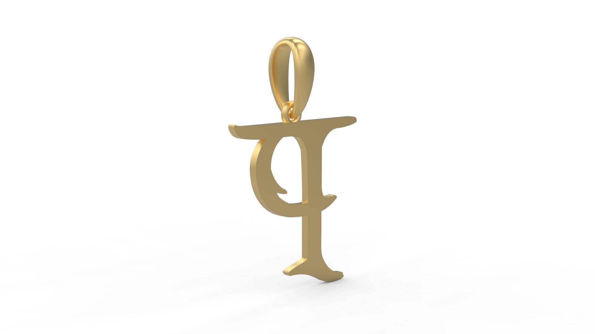 Initial Letters Pendant Creator Campo P 3D print model_3