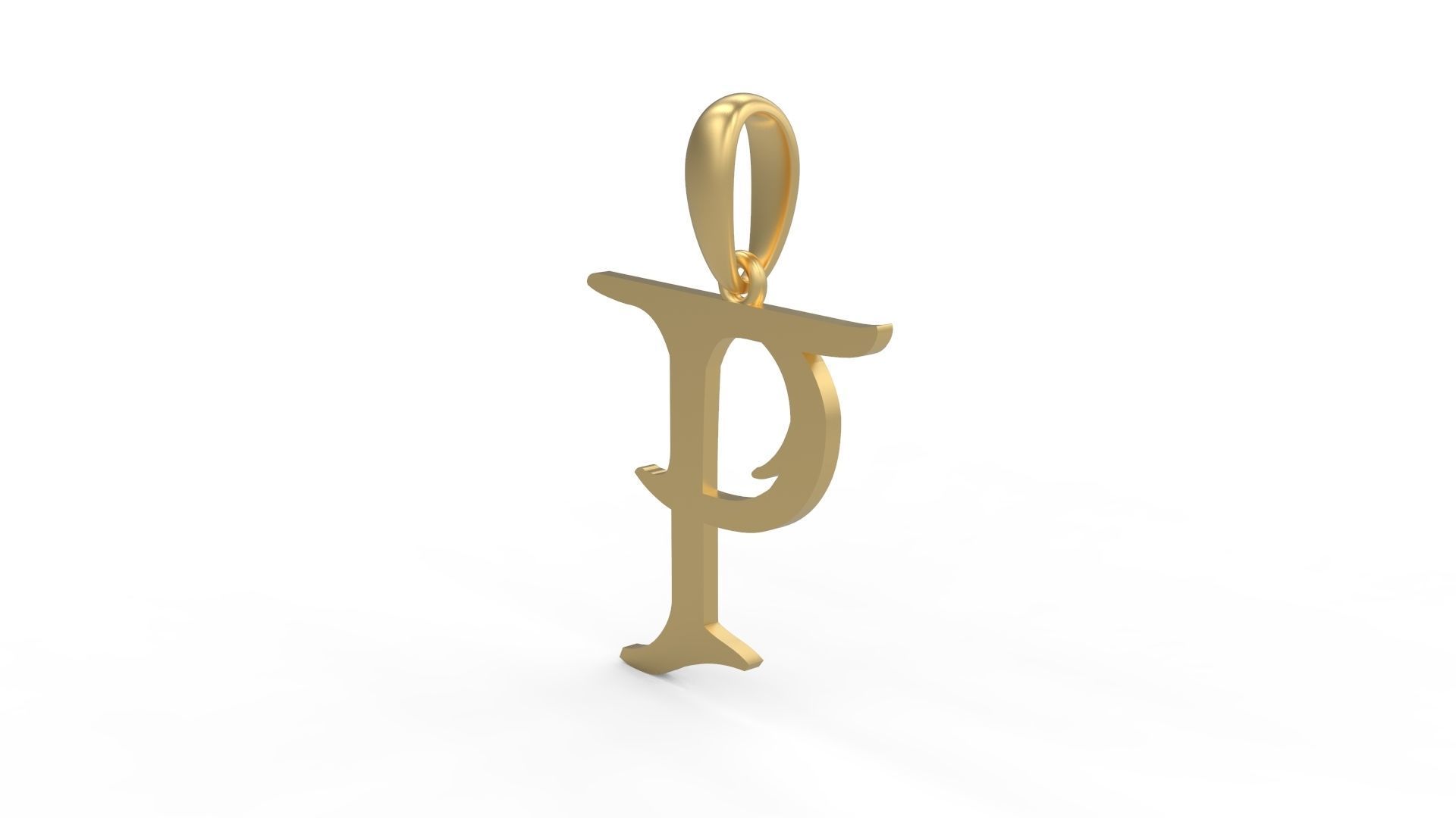 Initial Letters Pendant Creator Campo P 3D print model_1