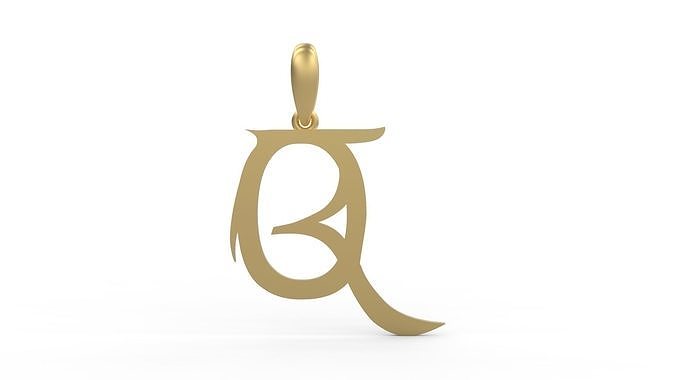 Initial Letters Pendant Creator Campo Q 3D print model