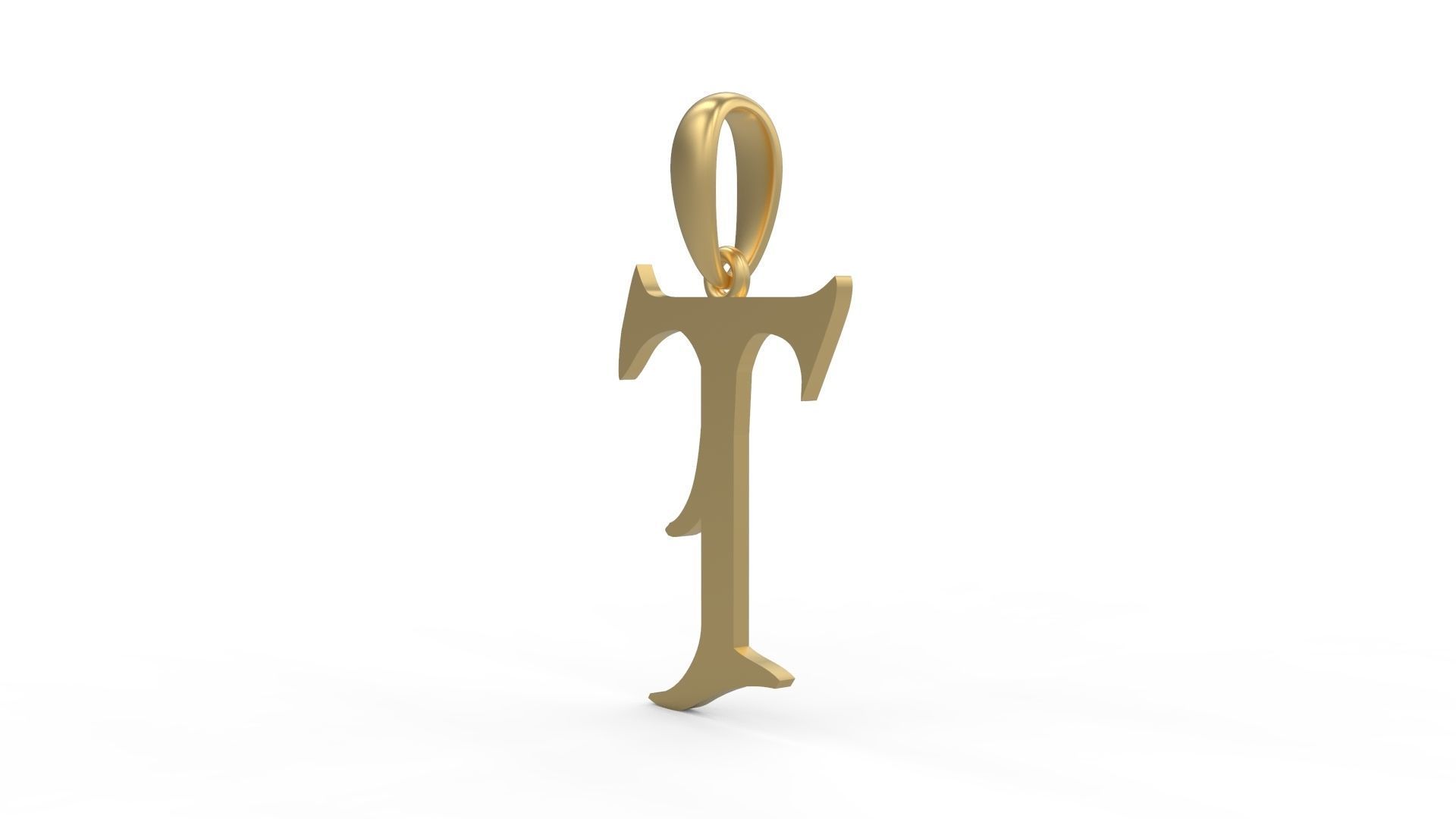 Initial Letters Pendant Creator Campo T 3D print model_1