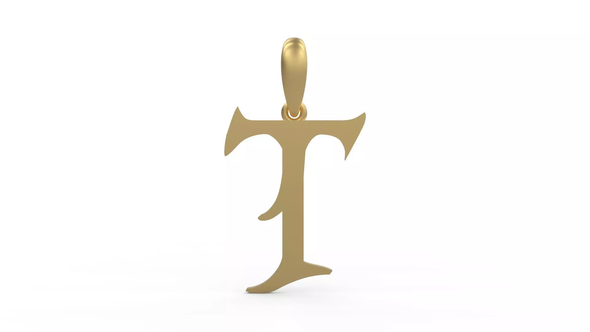 Initial Letters Pendant Creator Campo T 3D print model_0