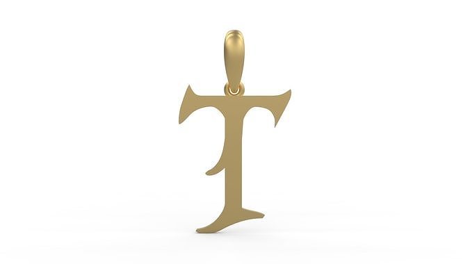 Initial Letters Pendant Creator Campo T 3D print model