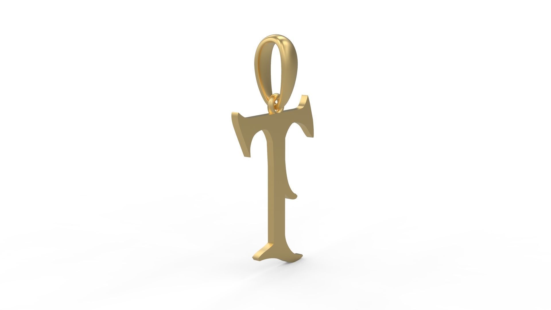 Initial Letters Pendant Creator Campo T 3D print model_3