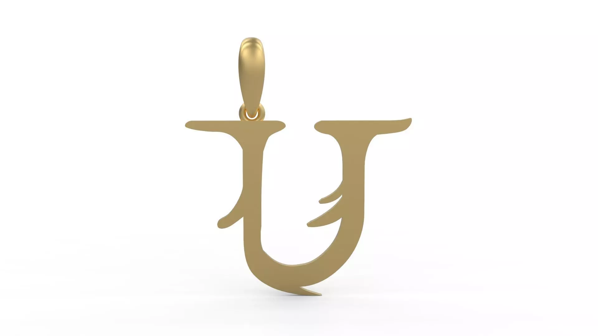 Initial Letters Pendant Creator Campo U 3D print model_0