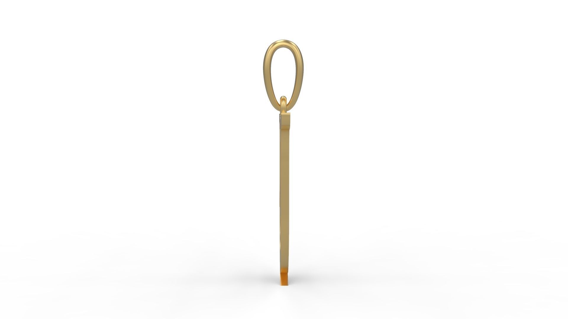 Initial Letters Pendant Creator Campo U 3D print model_2