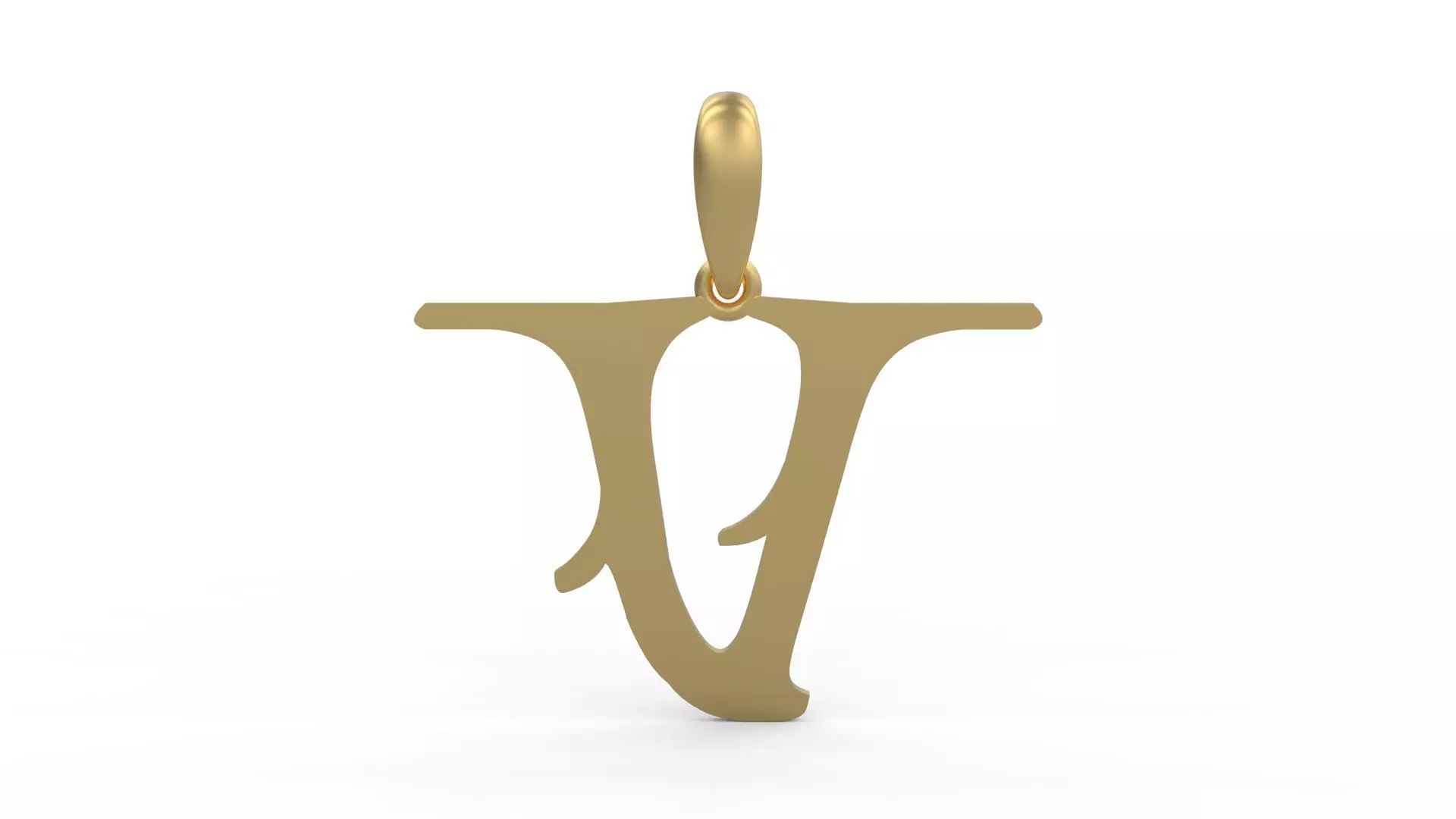 Initial Letters Pendant Creator Campo V 3D print model_0