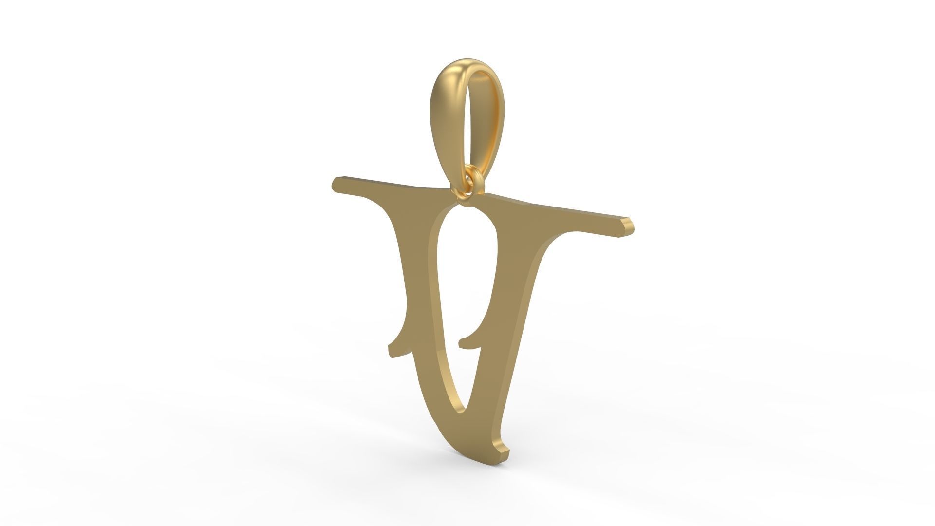 Initial Letters Pendant Creator Campo V 3D print model_1