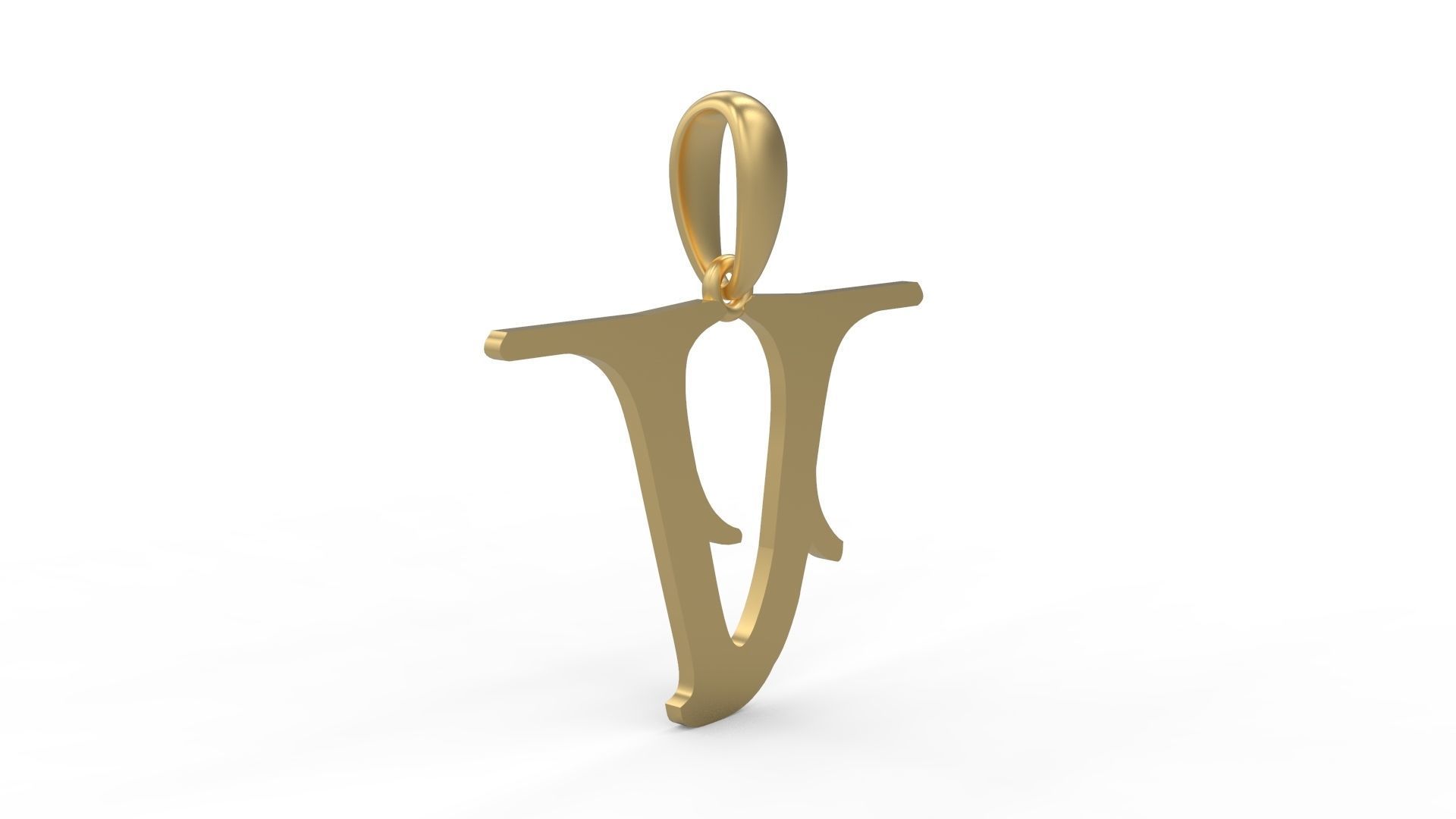 Initial Letters Pendant Creator Campo V 3D print model_3